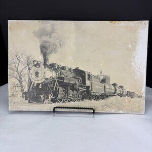 Vintage Great Western Colorado Locomotive Steam Train Picture 12x18